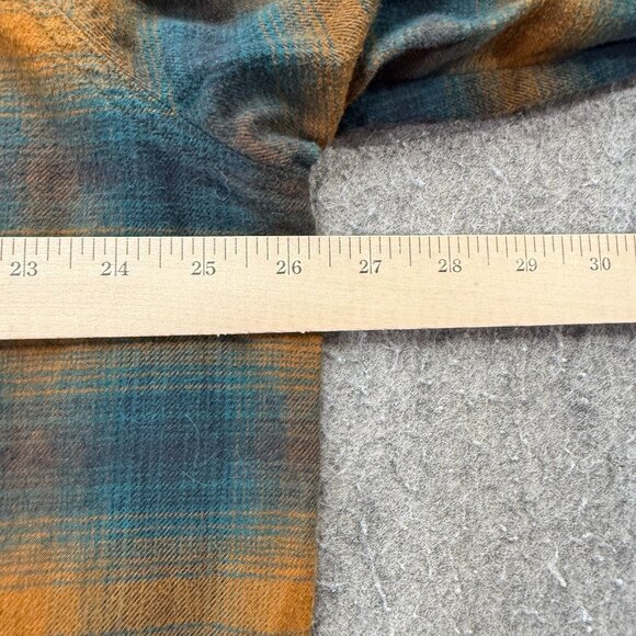 Outdoor Research Flannel Shirt Men 2XL Orange Blue Plaid - Picture 10 of 14